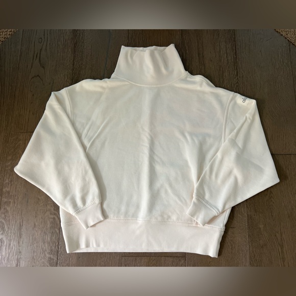 ALO Yoga Women's Hazy Mock Neck Pullover Sweater - Ivory - Picture 6 of 6